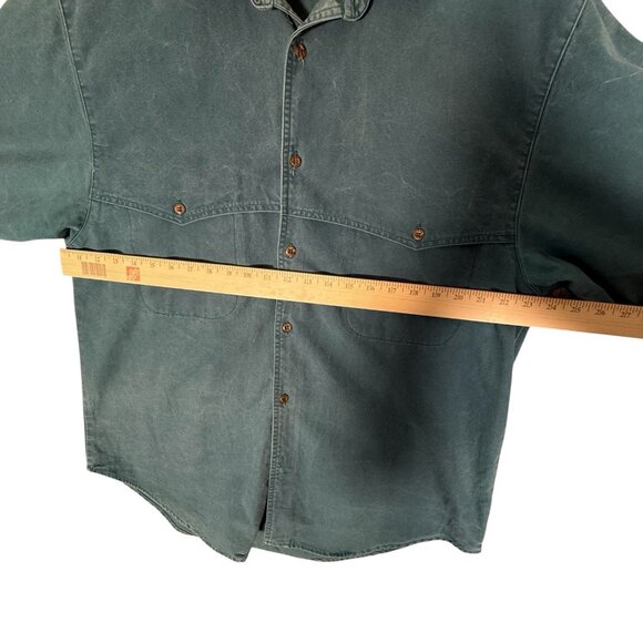 Australian Outback Collection Button Up Shirt Teal Western Thick 100% Cotton L - Picture 3 of 10